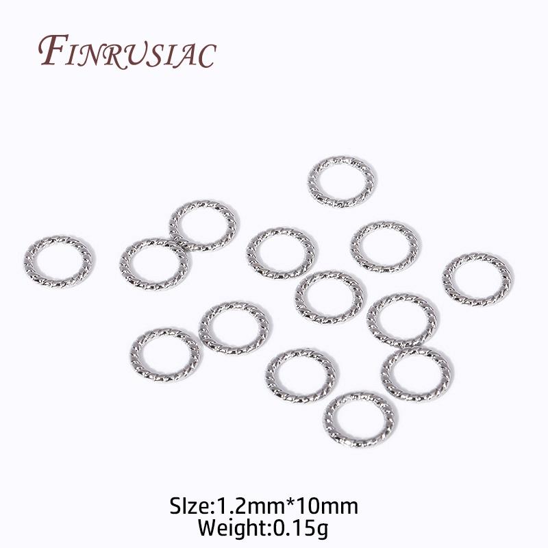 18K Goldplattierte Legierung Metall Runde Verdrehte Geschlossene Ringverbinder Für DIY Schmuckherstellung Zubehör Zubehör