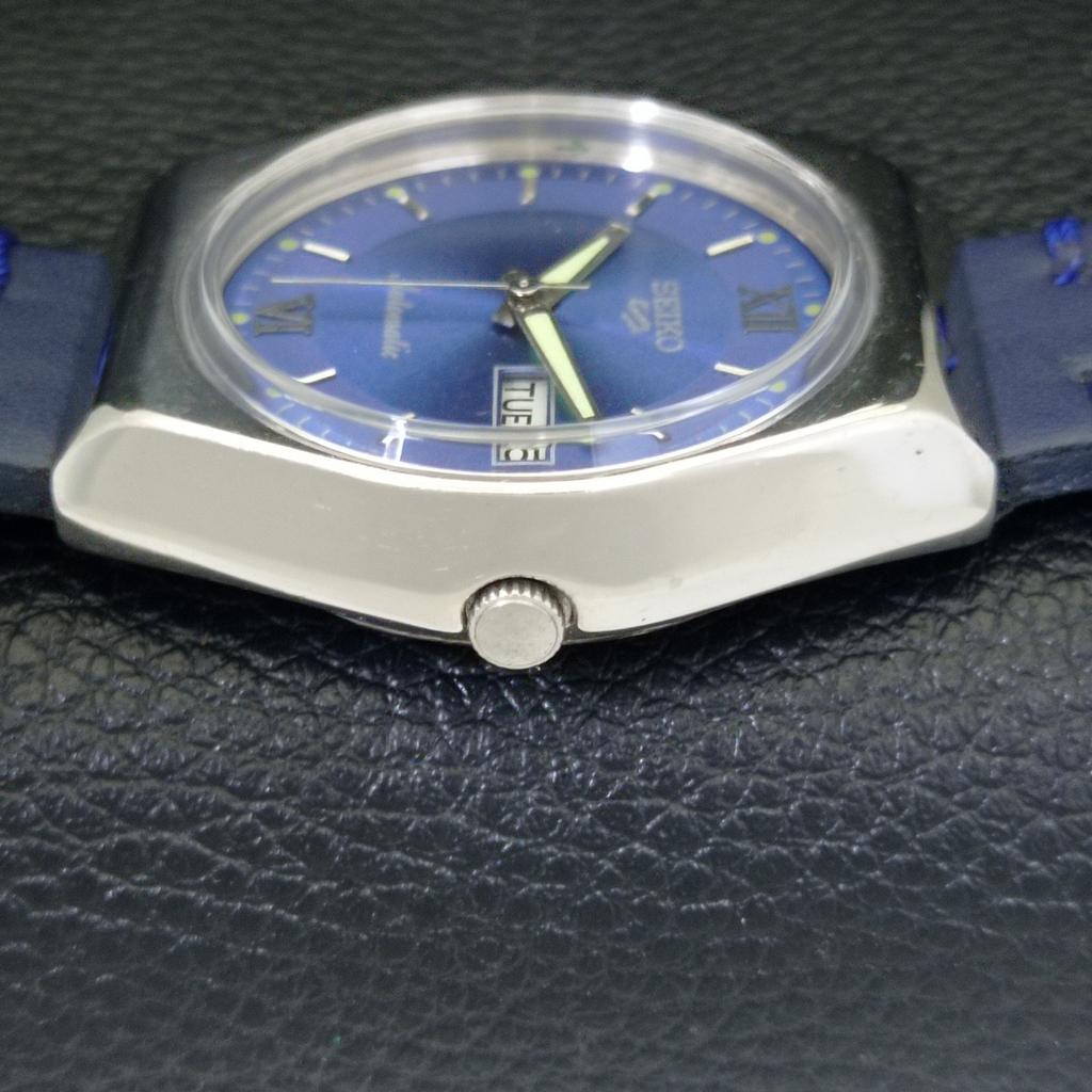JAPAN VINTAGE SEIKO 5 AUTOMATIC 6309A MENS BLUE COLOR DIAL WATCH A701441-5 R206b-a701441