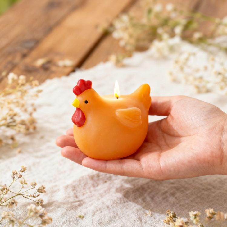 Chicken Shape Silicone Mold Perfect for Candle Making Heat Resistant Texture Home Decoration Creative Project Gift Set