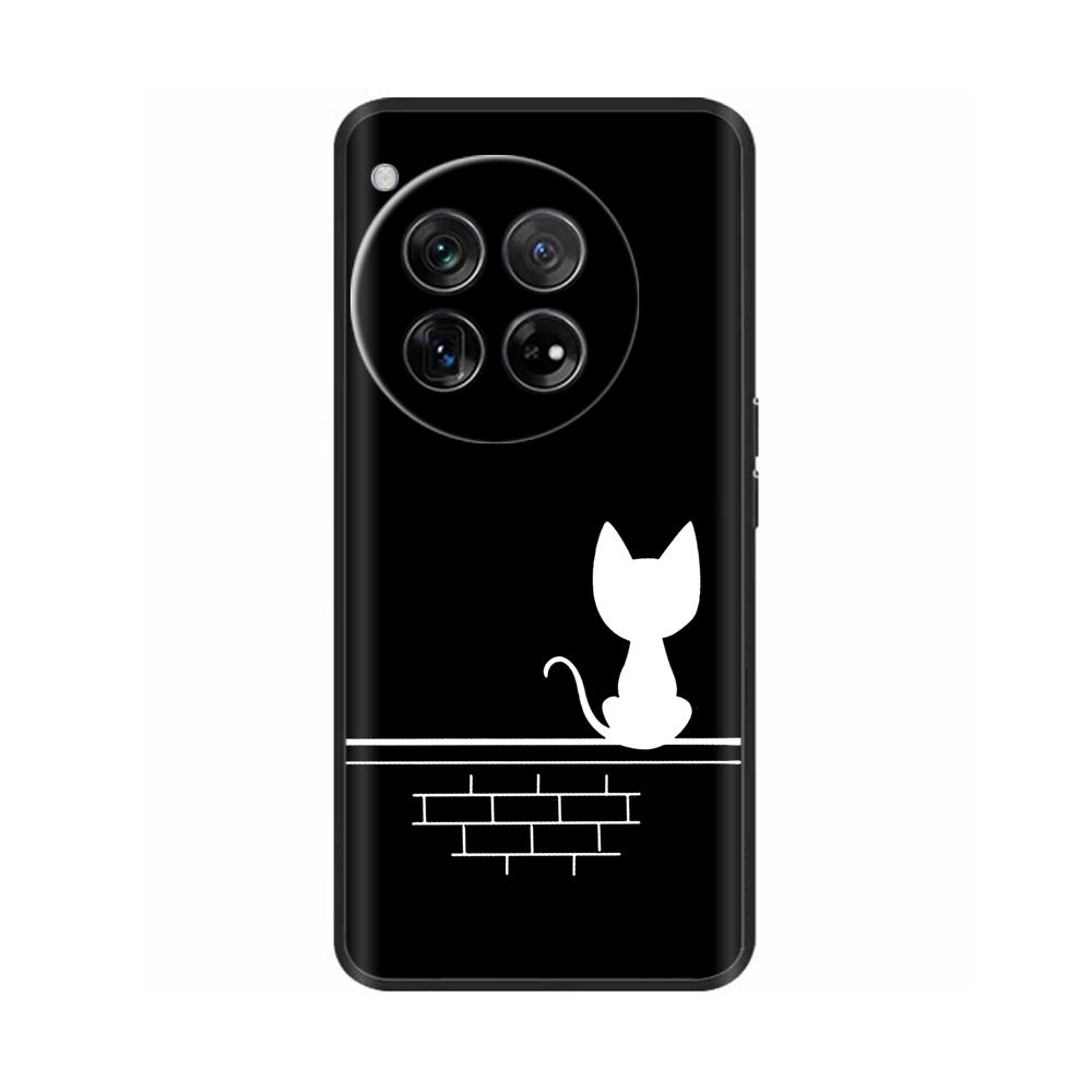 Para OnePlus 12 Funda de Teléfono Negra de TPU Suave Para One plus 12R Carcasa En Oneplus12 5G 1+12 Protector Parachoques Silicona Funda Suave Fundas