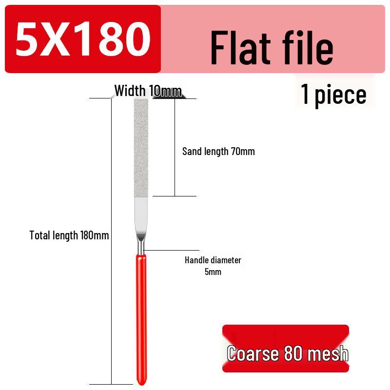 Nickel-Plated Diamond Files: Flat, Round, Square & Cylindrical