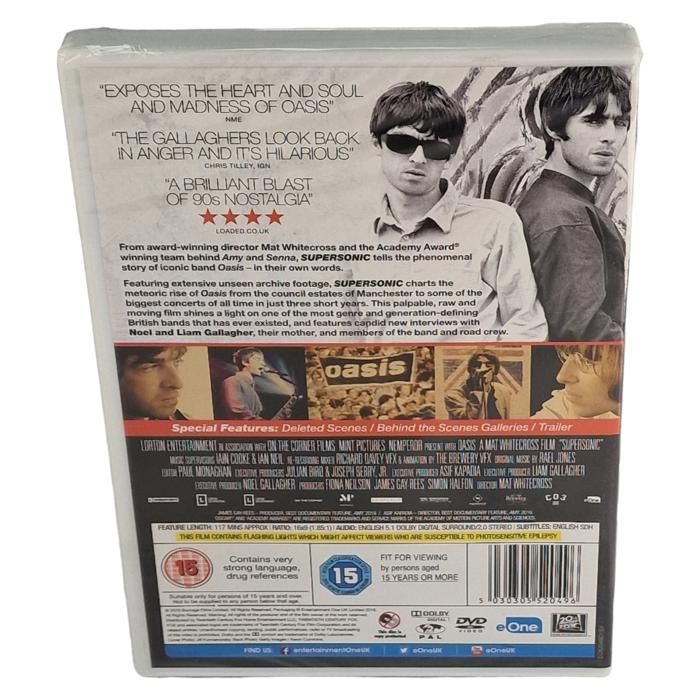 Oasis 2 DVD Mat Whitecross – Oasis: Supersonic _ Sans Région