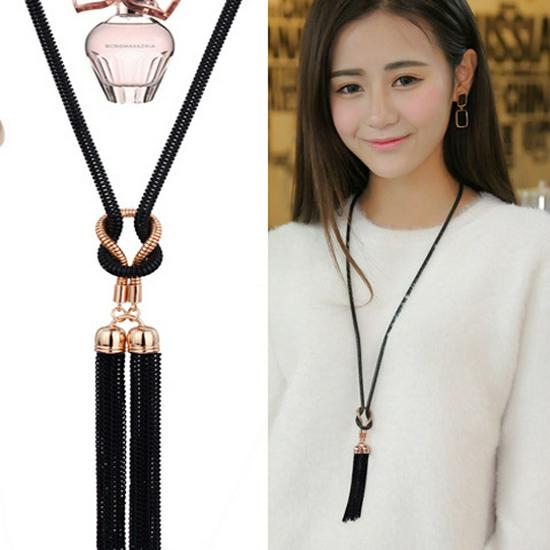 Elegant Cross-Border Sweater Chain: Luxury Women's Long Necklace - Versatile, Chic Autumn/Winter Accessory