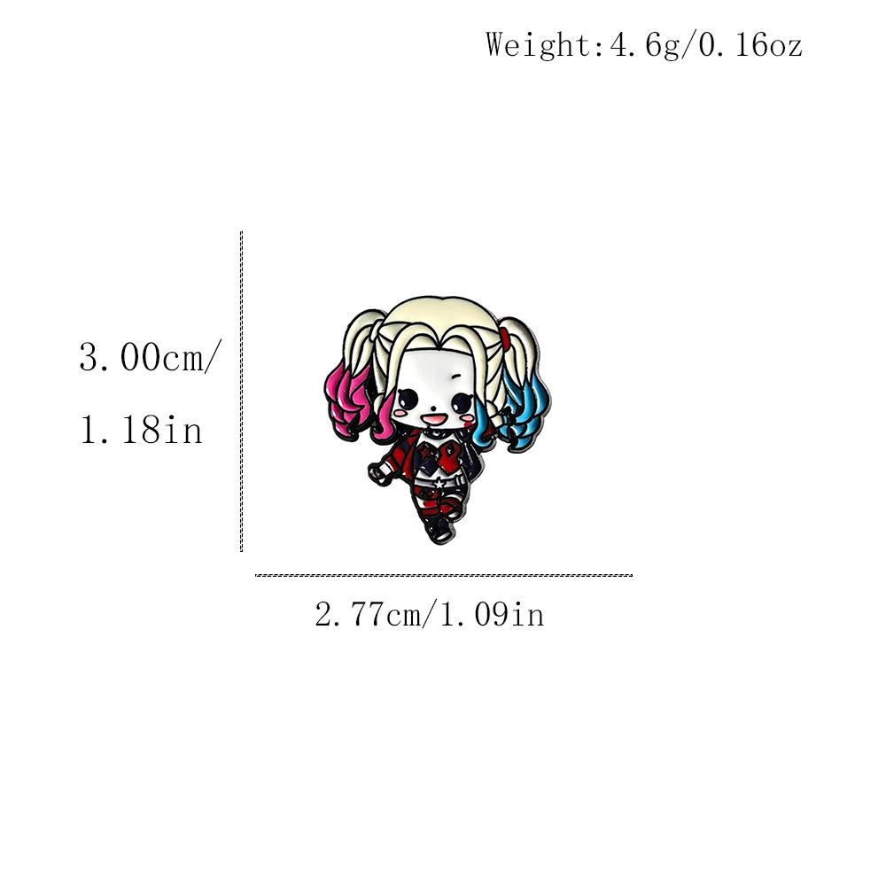 Personalized Harley Quinn Clown Girl Cartoon Alloy Brooch Pin