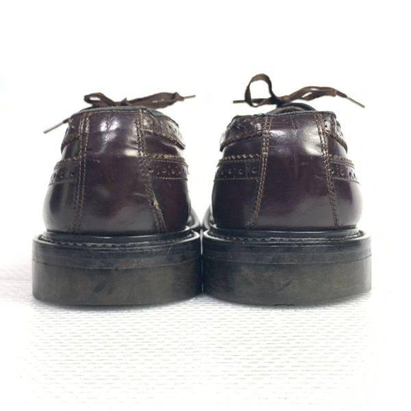 80er 90er Vintage Goodyear Rahmensohle Größe 10.5D 28.0 28.5cm Long Wingtip Amerikanischer Brogue Braun(GEBRAUCHT)
