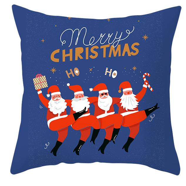 New Christmas Snowman Pillowcase Christmas Illustration Home Cushion Cover