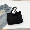 Borsa a tracolla casual da donna in piuma borsa a tote invernale a rombi