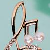 Lady Pin Unisex Shiny Rhinestone Scale Shape Women Brooch Gift