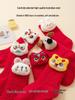 Baby Big Red Velvet Thickened Mid-Calf Socks for 0-6 Months, Autumn/Winter New Year Style
