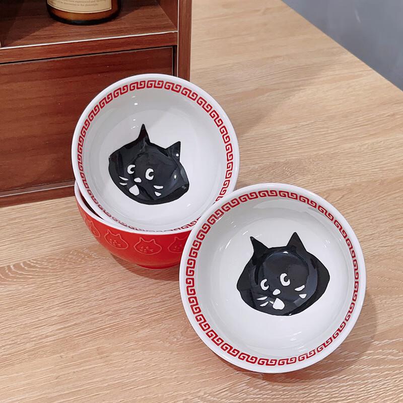 ZISIZ Surprised Cat Ceramic Dinnerware Bowl