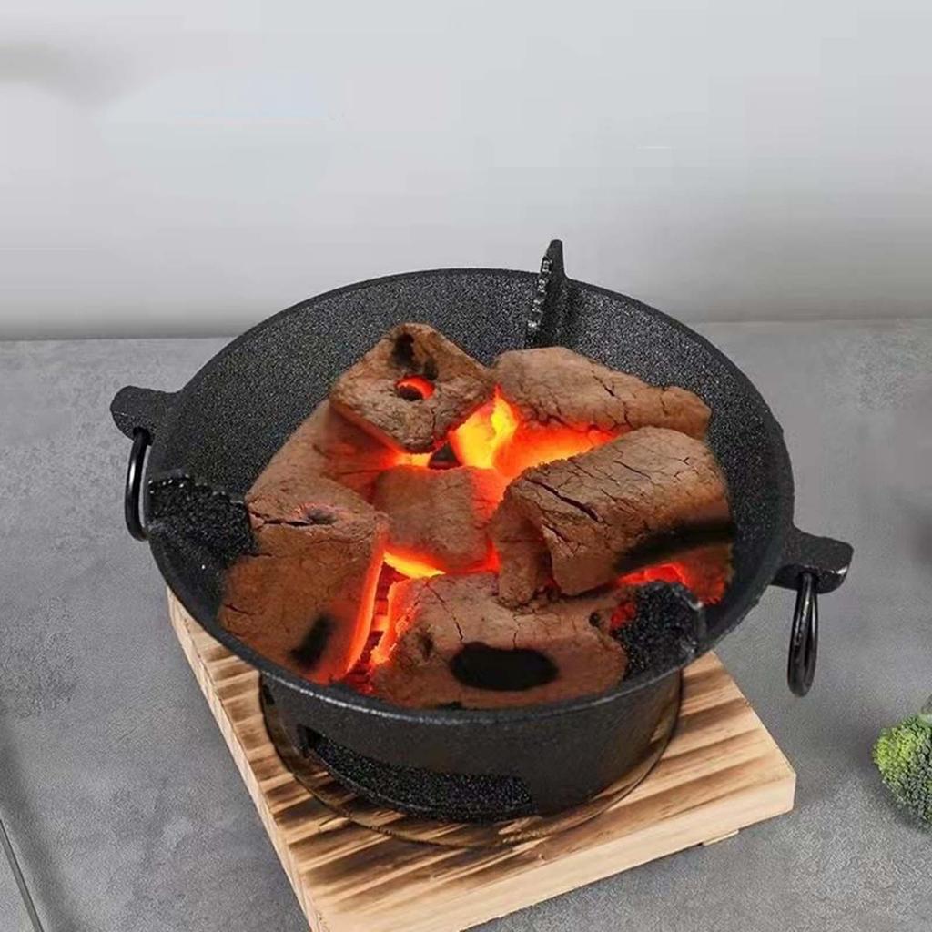 Charcoal Grill Round Firepit Fireplace Furnace Wood Burning Camp Stove Barbecue for Camping