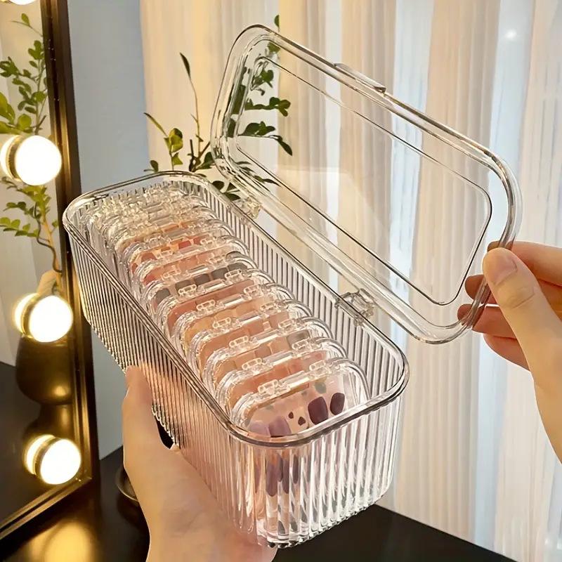 Moe Acrylic Grain Storage Box with Dustproof Lid for Pop Mart Blind Box Doll Display
