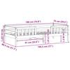 Solid Wood Bed Frame Without Mattress Wax Brown 75x190 Cm Pine Wood