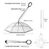 Detachable Clear Pet Dog Umbrellas C-Shape Handle with Leash Doggy Poncho Rainproof Adjustable Raincoat for Dogs Pet Supplies