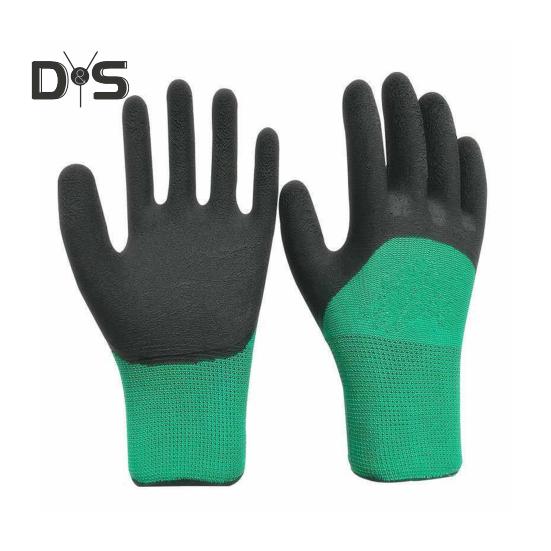

1 шт. Садовые перчатки, дышащие, водонепроницаемые, устойчивые к проколам, износостойкие, удобные, покрытые латексом рабочие перчатки зелёный
