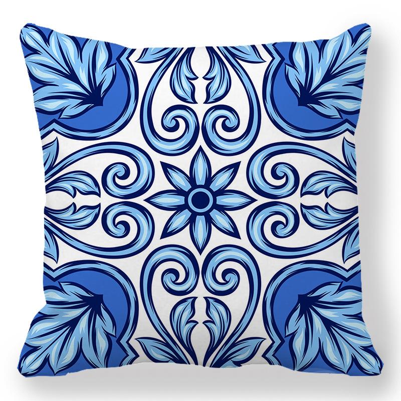 Geometric Pattern Bohemian Pattern Digital Printing Short Plush Pillow Covers For Car Sofa Office Cushion Cover Home Goods