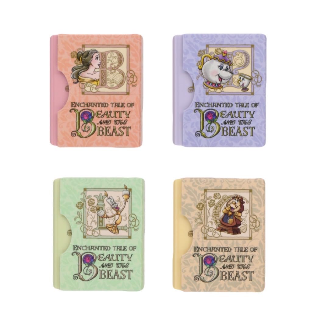 

Beauty and the Beast stationery set for Tokyo Disney New Fantasyland 4-piece book-shaped Disneyland, Resort, TDR, area.