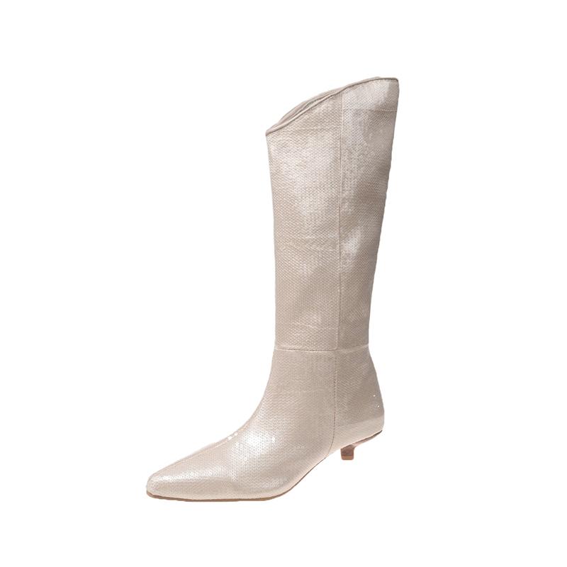 Stilettos Women Leather High Boots Designer Fashion Elegant Retro Boots Women 2024 Trend New Winter Dress Cozy Warm Botas Mujer