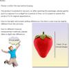 zhidiloveyou Strawberry Plush Red Cute Stuffed Strawberry Toy Fruit Pillow for Kids, 9 inch
