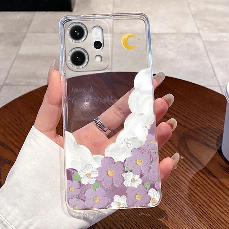 Casing For Oppo Reno14 / Reno 14F / Reno 14 Pro Clear Silicone Jelly Soft TPU Back Cover Cute Rabbit Cat Dinasaur Phone Case