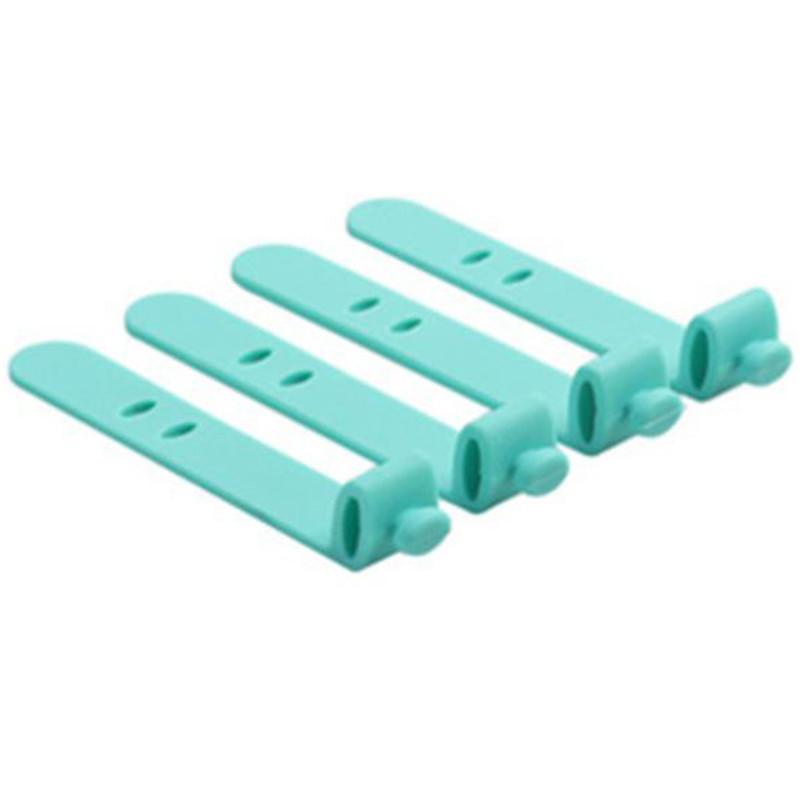 4Pcs Cable Winder Silicone Cable Organizer Wire Wrapped Cord Line Storage Holder