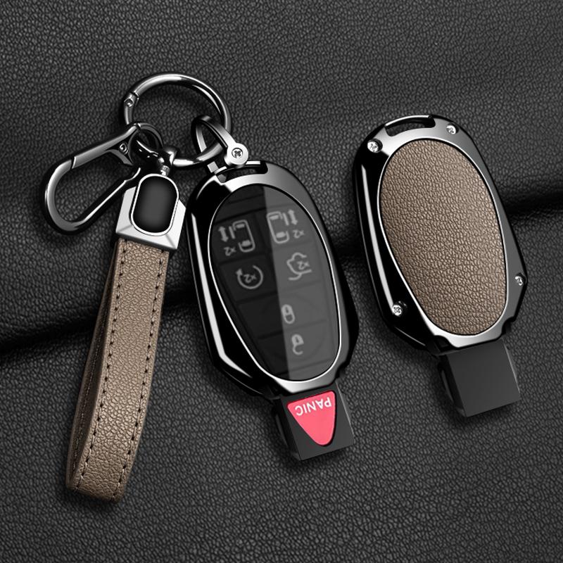 Car Fob Key Case Cover Holder Chain For Jeep Commander Dodge Grand Caravan Chrysler Grand Voyager Town Country For Chrysler 300C