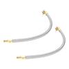 2pcs Tire Inflator Hose Adapter 13in Stainless Steel Hose M8 Thread Air Pump Extension Hose Adapter for Cars