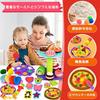 Heculos Knete, 48 Teile, DIY Knetspielzeug, 4-in-1 Luxus-Set mit Lebensmittelformen, Knetwerkzeugen, Hamburger, Eisdiele und Bäckerei Rollenspiel-Set, Chr