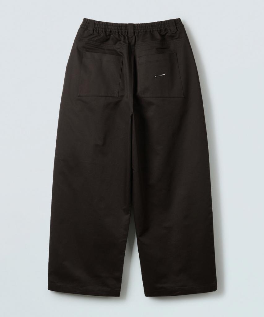 Piali Balloon Wide Half Elastic Chino Pants (Dark Brown)