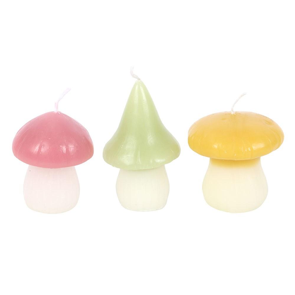 Something Different Mushroom Candles (Pack of 3)
