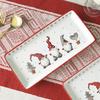 Christmas Ceramic Rectangular Plate Santa Relief Pattern Kitchen Household Tableware Shallow Plate Creative Western Steak Plate