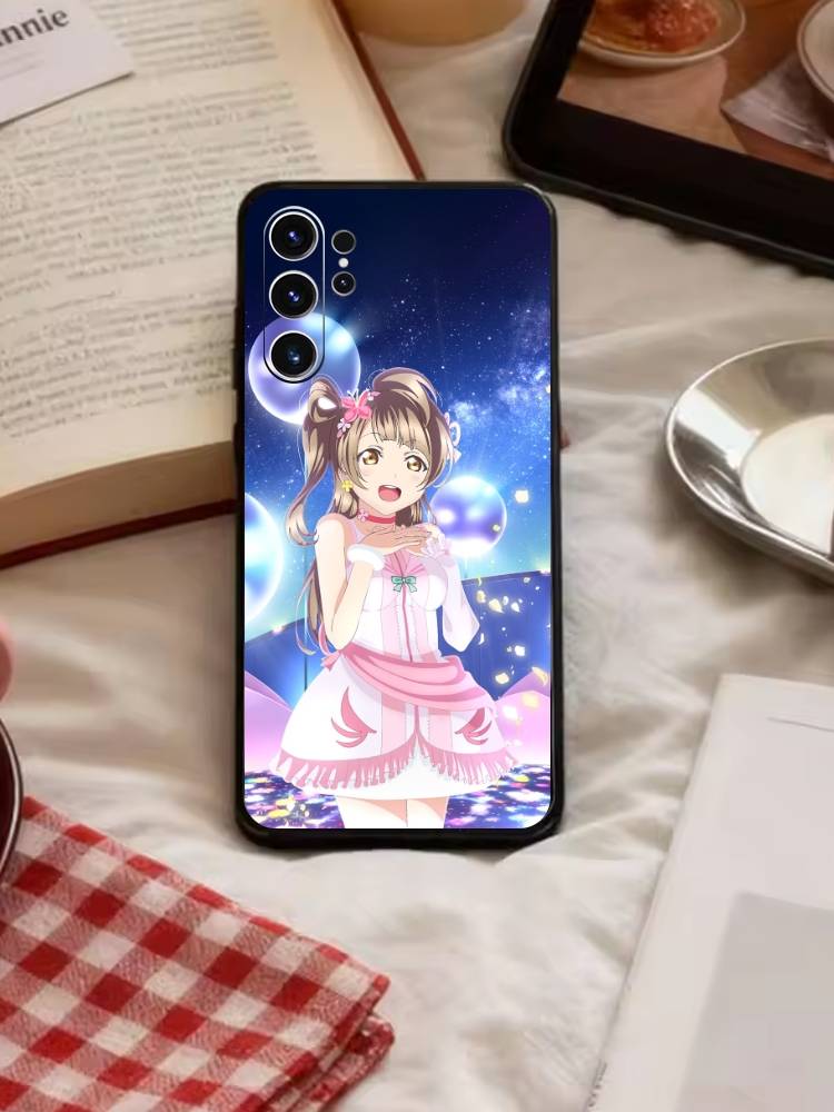 

L-Love live-Kousaka Honoka Phone Case For Samsung S26,S25,S24,S23,S22,S30,S21,Ultra,Plus,FE 5G Black Soft Cover Samsung S30plus5G