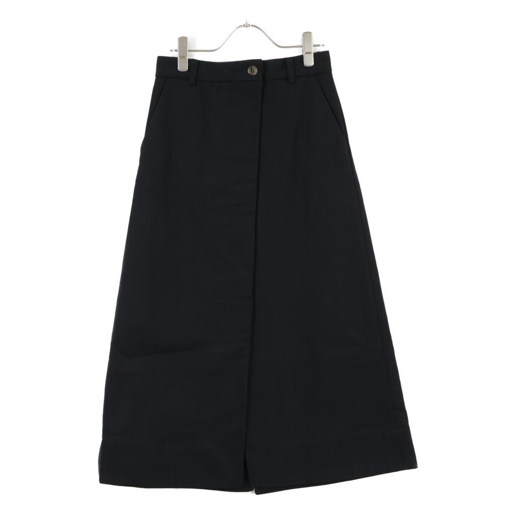 SEA 110318417 Black Cotton Serge Belt Skirt Skirt 34 blackUsed