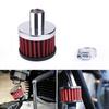 2pcs Car Cold Air Intake Filter Tool Kit Red Auto Interior Accessories Universal