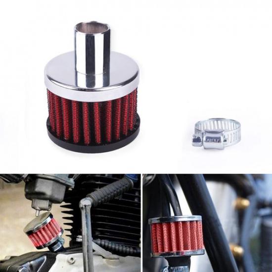 2pcs Car Cold Air Intake Filter Tool Kit Red Auto Interior Accessories Universal
