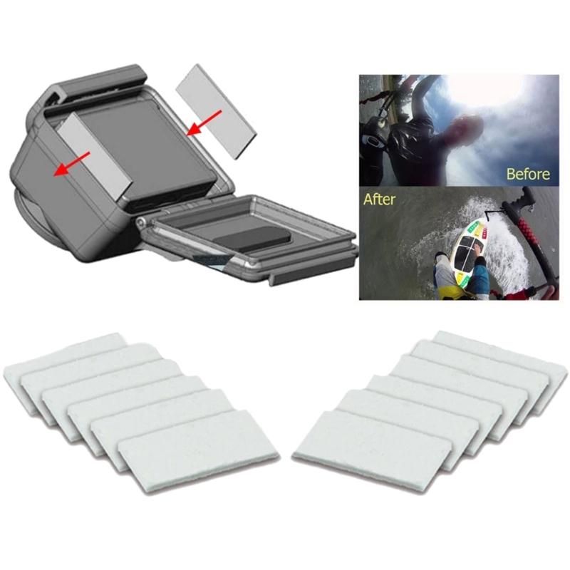 12Pcs/set Action Camera Anti-Fog Inserts Anti Fog Drying Inserts Reusable for  10 9 8 7 6 5 4 3+ 3 2 1 Camera