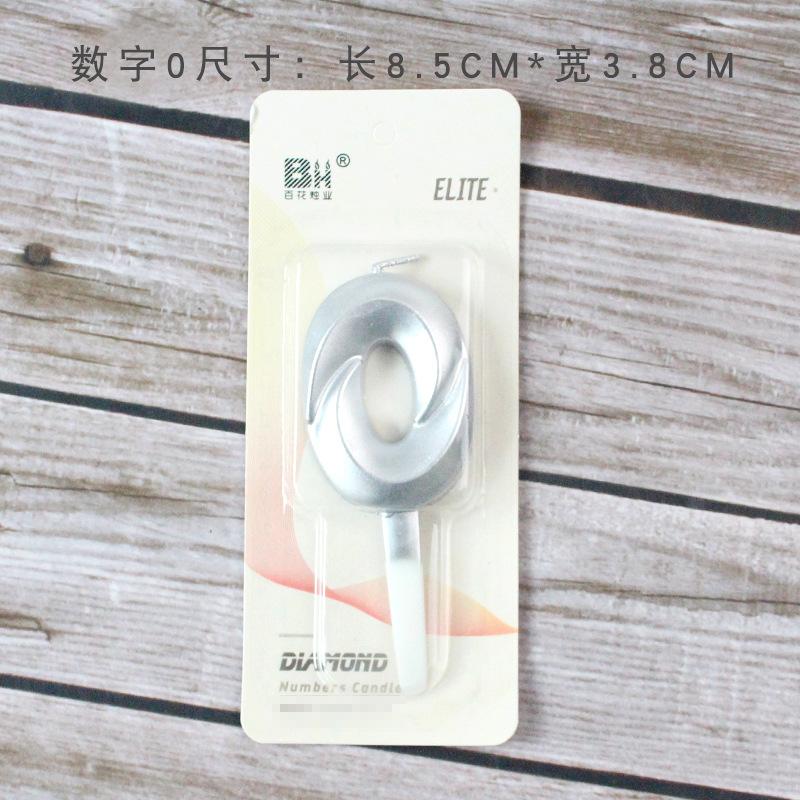 New Creative Birthday Cake Party Birthday Decoration Three-dimensional Golden Diamond Large Number Candle