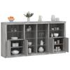 Vidaxl Cabinet With LED Lighting, Sonoma Grey Oak, 202X37X100 Cm