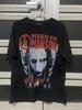 Black Printed Cotton Short Sleeved Classic Dark And Scary Short Sleeved Fan Gift Unisex Gothic Rock Top Marilyn Unisexson Wore