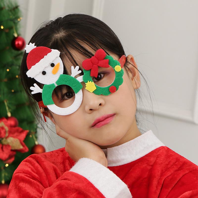 Christmas Party Set: Glasses, Headband, Hair Clips - Cartoon Gift for Kids' Birthdays