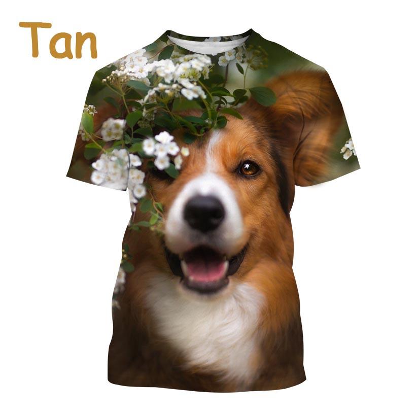 New Popular Border Collie 3D Printed T-shirt Fashion Cute Dog Unisex Animal Round Neck Casual Short Sleeve