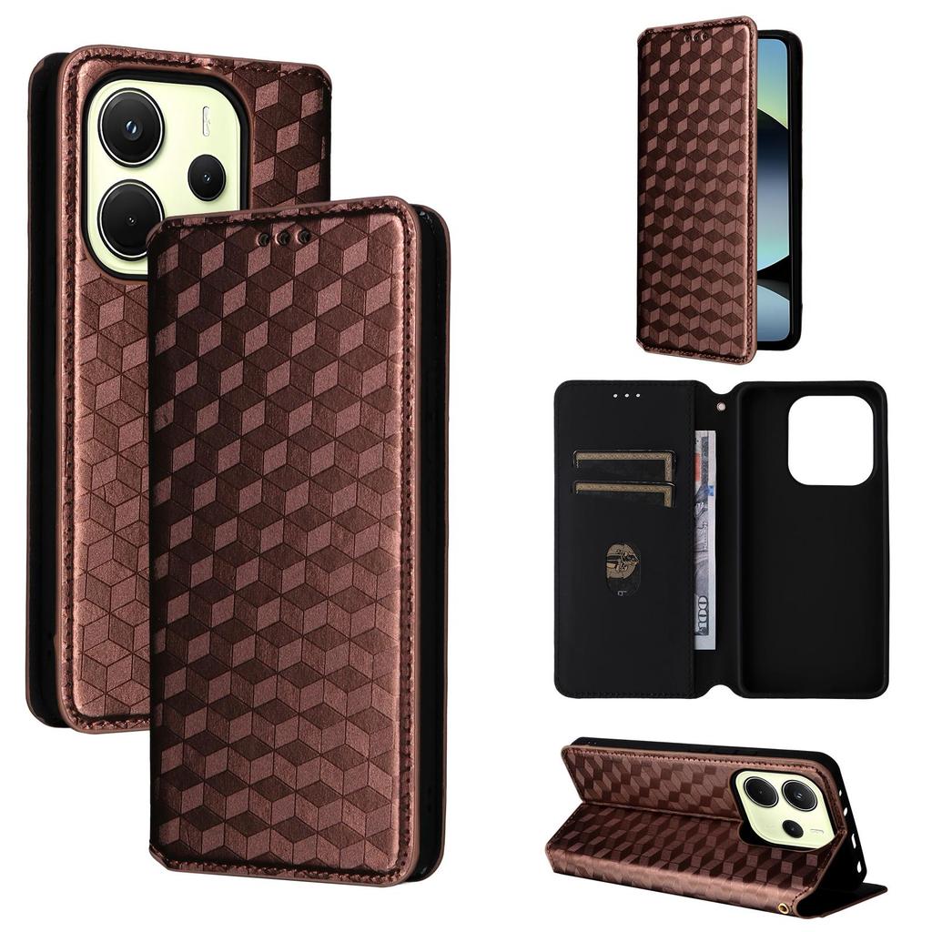 Leather Flip Cover For Xiaomi Redmi Note 14 4G Leather Case Shockproof Wallet Shockproof Bumper Covers