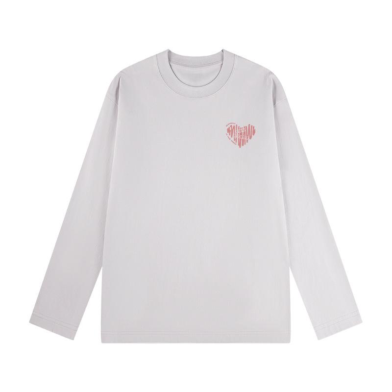 Women's 2025 American Style Pure Cotton Long-Sleeve T-Shirt: Loose Fit, Ideal for Autumn/Winter.