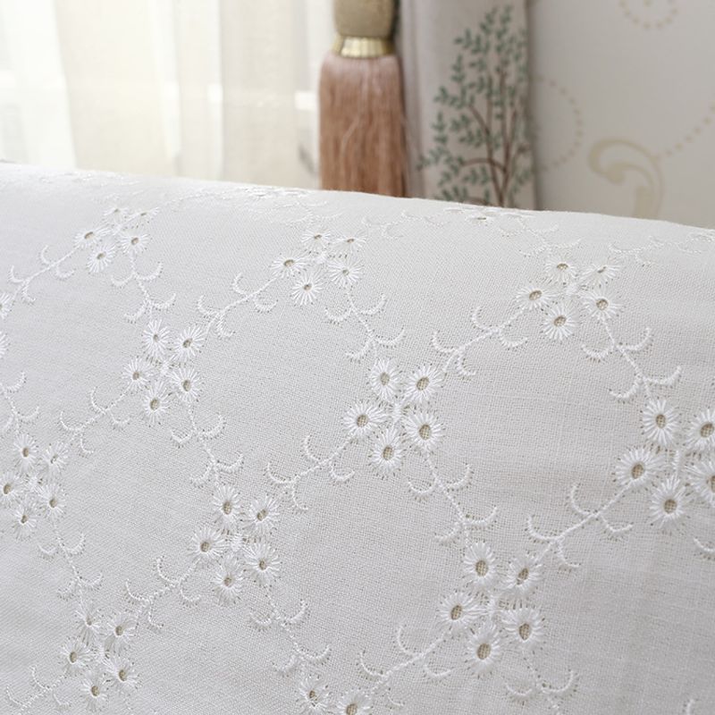 

Хлопок Спинка Вышивка Однотонный Диван Треугольник Деревенский Pure White 75*280cm