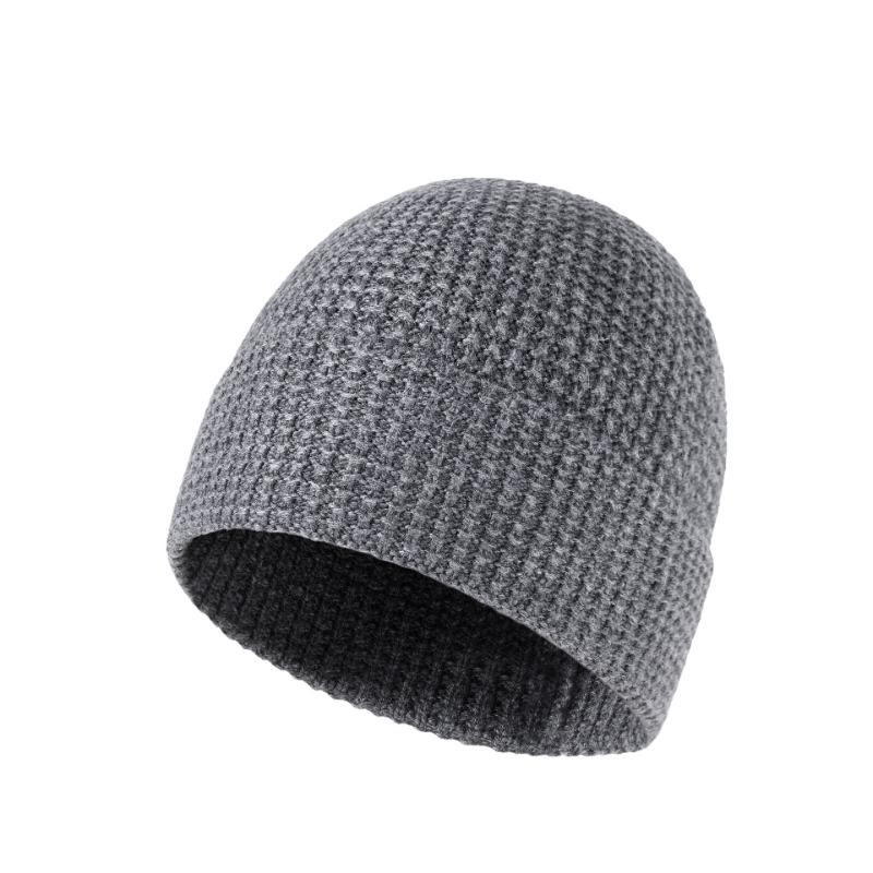 Autumn and winter wool knitted hat men's versatile thickened warm ear protective wool hat outdoor anti-cold hat women's