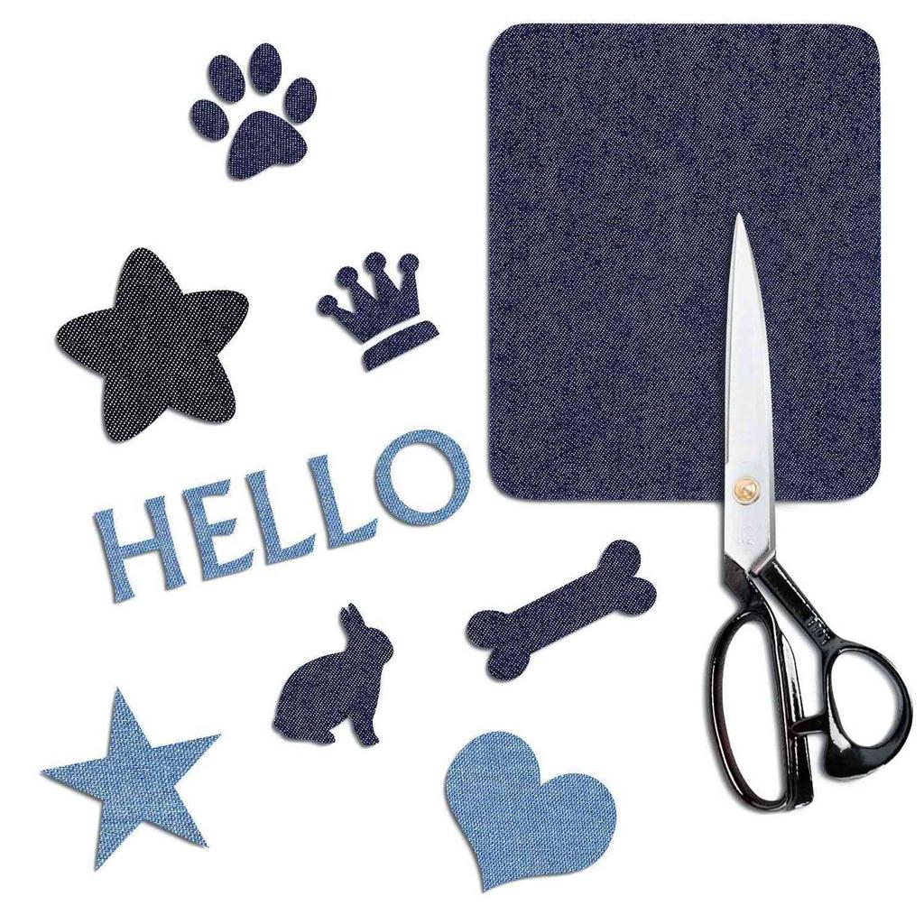 Good-Iron On Denim Patches For Clothing Jeans 24 Pcs, 3 Colors (4.9 Inch X 3.7 Inch)