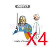 MOC Medieval Building Blocks Castle Knights Army Soldiers Warrior Accessories Warhorse Helmets Shields Armor Toy Gifts S036 DIY