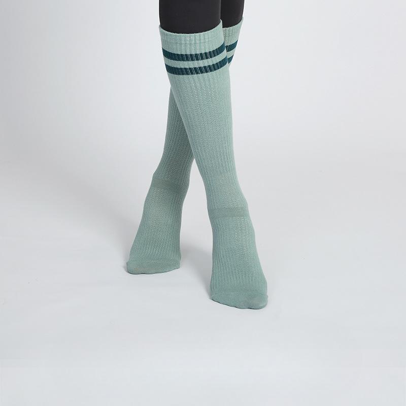 Women Spring and Autumn Yoga Jump Pilates Exercise Fitness Rubber Band Pressure Non Slip Long Socks