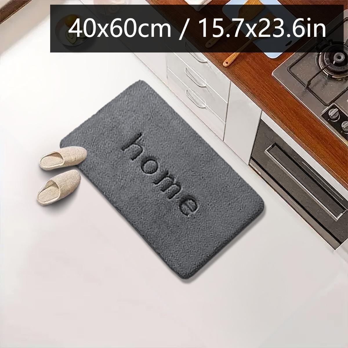 

Long simple kitchen floor mat flannel absorbent foot mat home thick non-slip carpet entrance mat bathroom mat