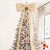 Hanzete Christmas Tree Bows 180X50CM Giant Velvet Bow Christmas Tree Decorations Big Velvet Bows for Christ-mas Trees Topper Multifunctional